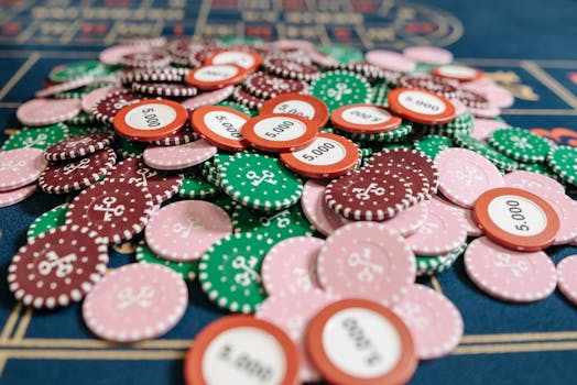 Colorful Poker Chips